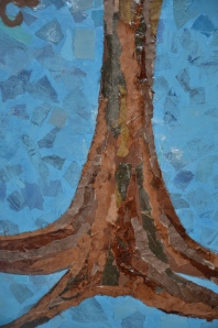 Close-Up Collaged Tree Trunk